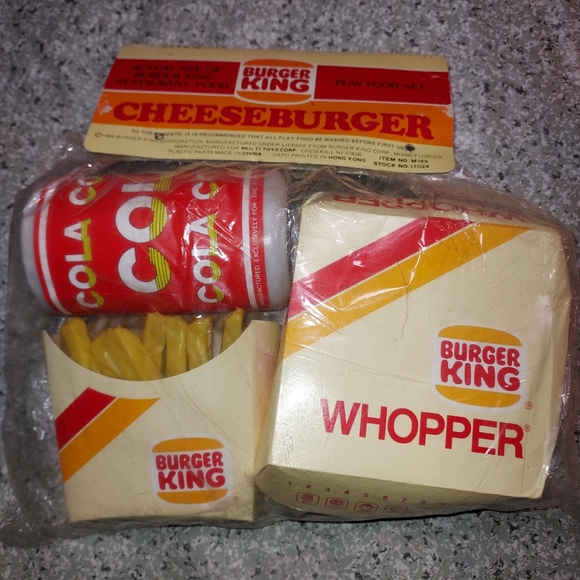 Burger King Other - Rare Vintage 1988 Burger King Play Food Set
